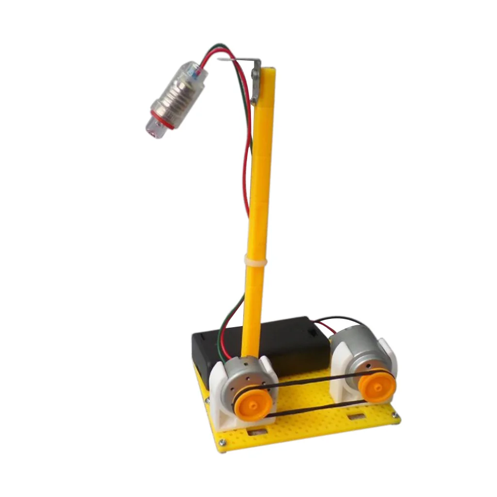 Micro Electricity Power Generator LED Motor Table Lamp Kids Assemble Toy | Лампы и освещение