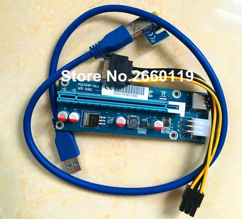 Удлинительный кабель PCI-E от 1X до 16X PCE164P-N03 VER 006C, 50 шт./лот, USB 3,0, для майнера BTC
Удлинительный кабель PCI-E от 1X до 16X PCE164P-N03 VER 006C, 50 шт./лот, USB 3,0, для майнера BTC