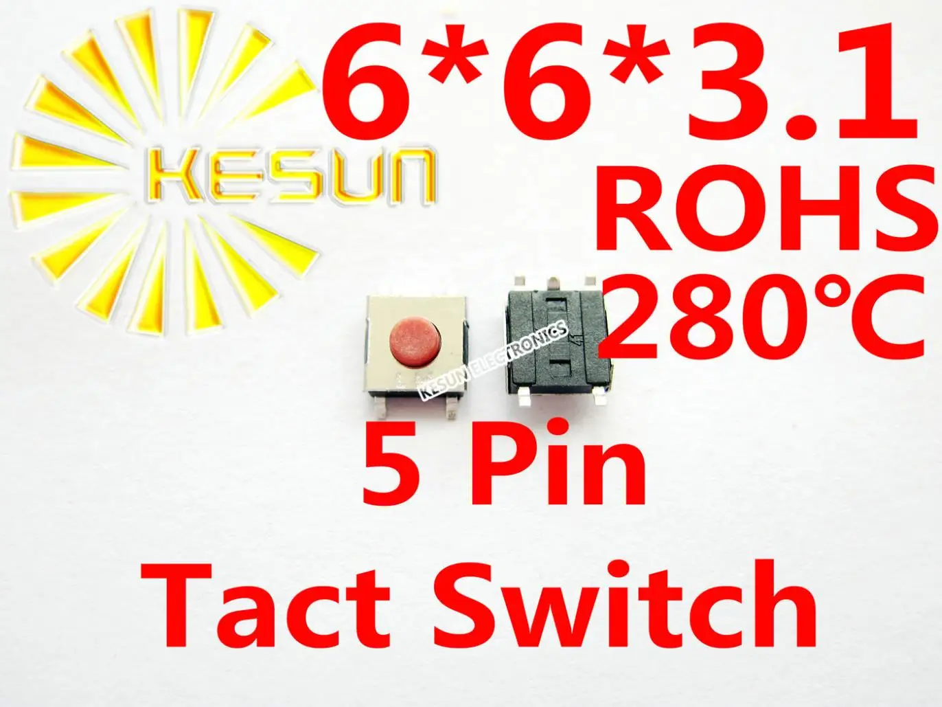1000 шт SMT 6X6X3.1MM 5pin Тактильные Такт Кнопка Микро переключатель мгновенный ROHS |