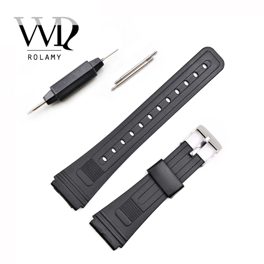 Rolamy 20mm Watch Band Strap Silicone Rubber Men Lady Black Replacement Straight End Loop Silver Polished Pin Buckle Watchband
Rolamy 20mm Watch Band Strap Silicone Rubber Men Lady Black Replacement Straight End Loop Silver Polished Pin Buckle Watchband