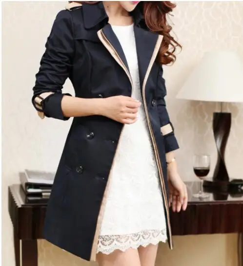 2018 Autumn Women Double Breasted Long Trench Coat Khaki With Belt Classic Casual Office Lady Business Outwear Fall
2018 Autumn Women Double Breasted Long Trench Coat Khaki With Belt Classic Casual Office Lady Business Outwear Fall