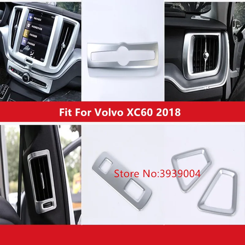Для Volvo XC60 2018 матовый серебристый ABS хромированный автомобиль все виды