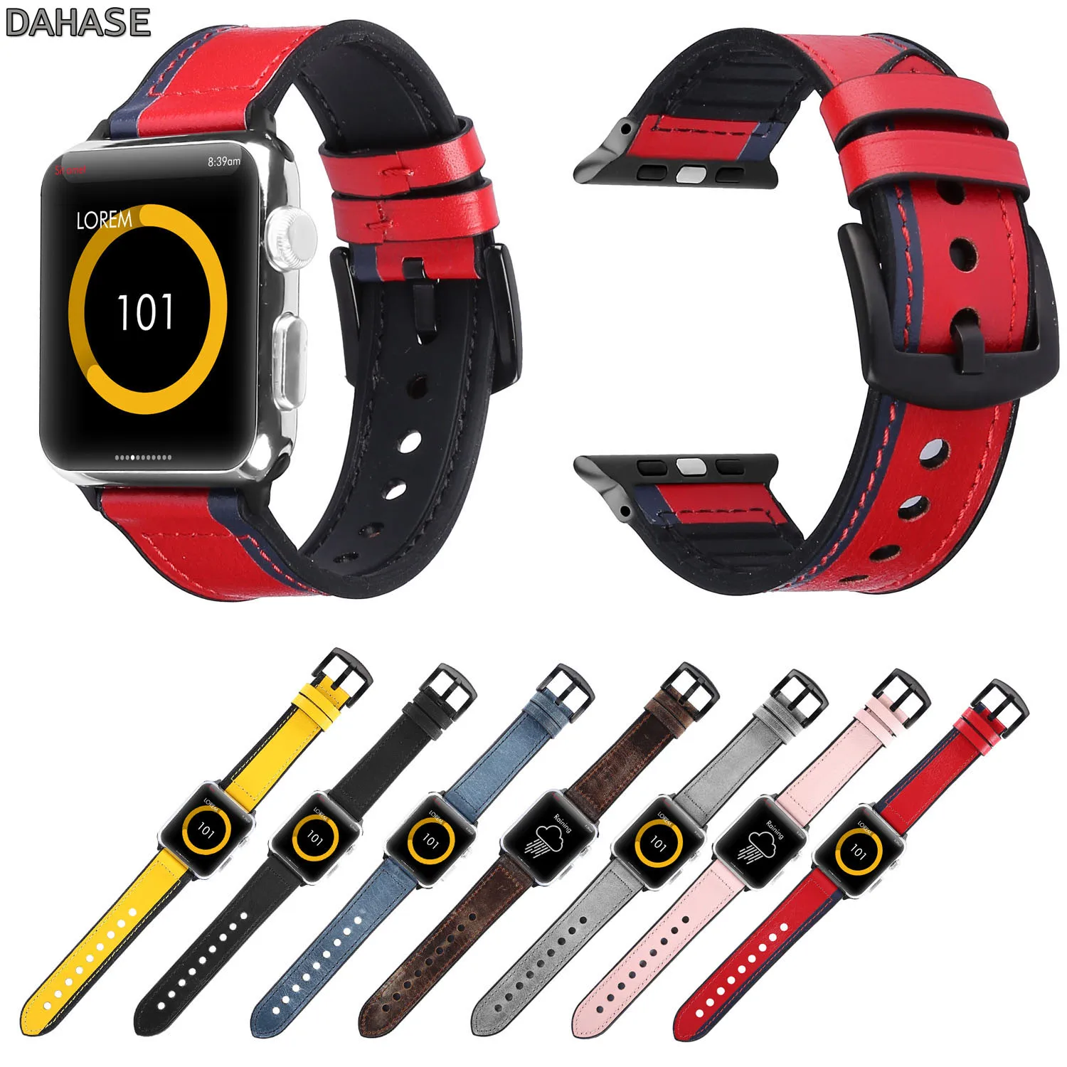 Ремешок из натуральной кожи для Apple Watch Series 5 4 3 2 1 Band 38 мм 42 40 44 | Наручные часы