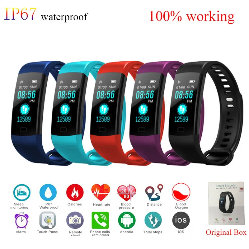 Smart Watch IP67 Waterproof Sports Smartband Heart Rate Blood Pressure Tracker Fitness Activity Smartbracelet For iPhone Android
Smart Watch IP67 Waterproof Sports Smartband Heart Rate Blood Pressure Tracker Fitness Activity Smartbracelet For iPhone Android