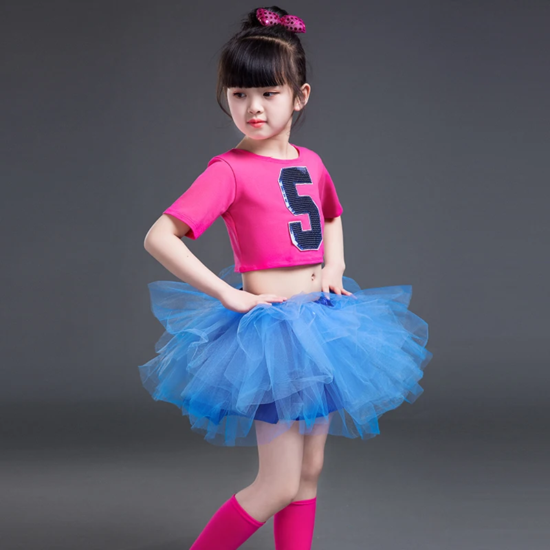 Фото Современная юбка пачка для девочек танцевальный костюм джаза детская