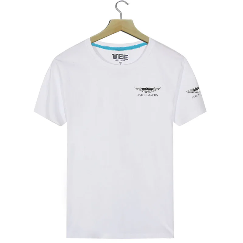 Homme Aston Martin logo Мужская Повседневная хлопковая футболка с короткими рукавами
