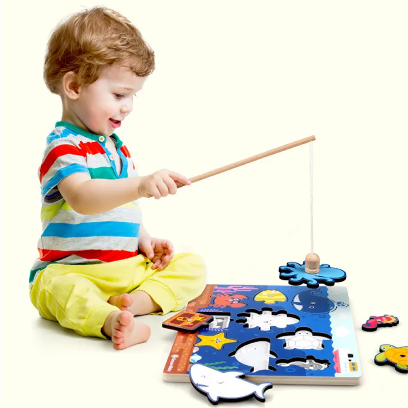Детские игрушки Монтессори деревянная головоломка/ручной захват доска набор