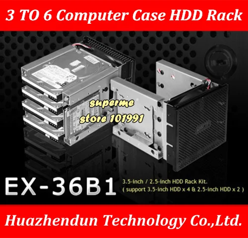 DEBROGLIE EX-36B1 from TAI WAN 3 TO 6 Computer Case Hard Disk Expansion Bracket HDD Rack with 12CM Fan
DEBROGLIE EX-36B1 from TAI WAN 3 TO 6 Computer Case Hard Disk Expansion Bracket HDD Rack with 12CM Fan