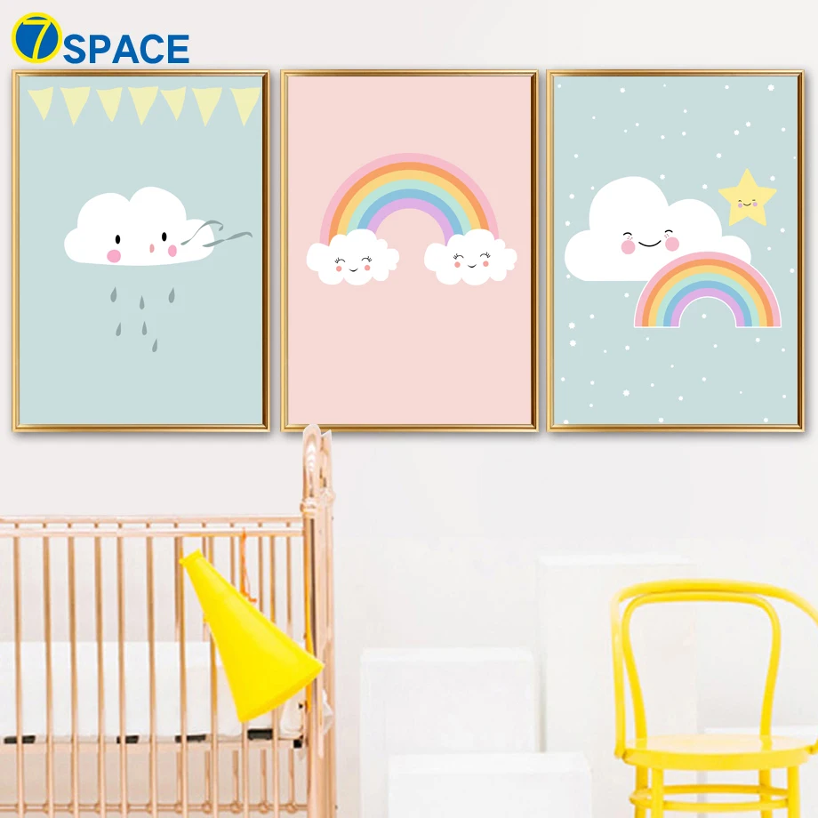 Cartoon Cloud Rainbow Star Wall Art Canvas Painting Nordic Posters And Prints Canvas Art Wall Pictures Kids Room Baby Room Decor
Cartoon Cloud Rainbow Star Wall Art Canvas Painting Nordic Posters And Prints Canvas Art Wall Pictures Kids Room Baby Room Decor