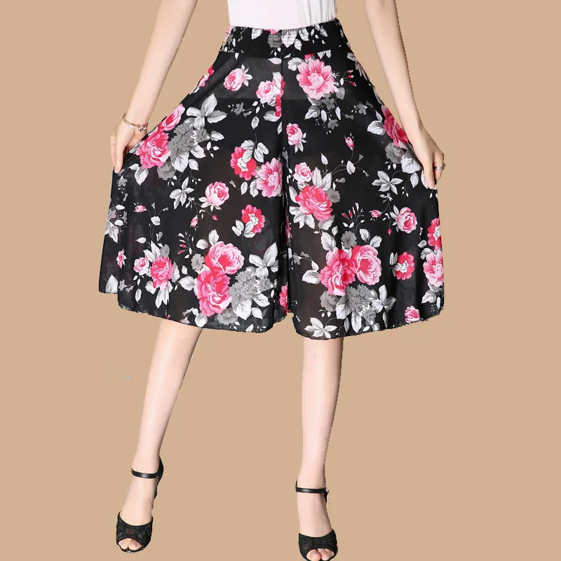 Summer Women Casual Loose Chiffon Elastic Waist Wide Leg Knee Length Skirt Pants Female Lady High Waist Middle Age Mother Pants
Summer Women Casual Loose Chiffon Elastic Waist Wide Leg Knee Length Skirt Pants Female Lady High Waist Middle Age Mother Pants
