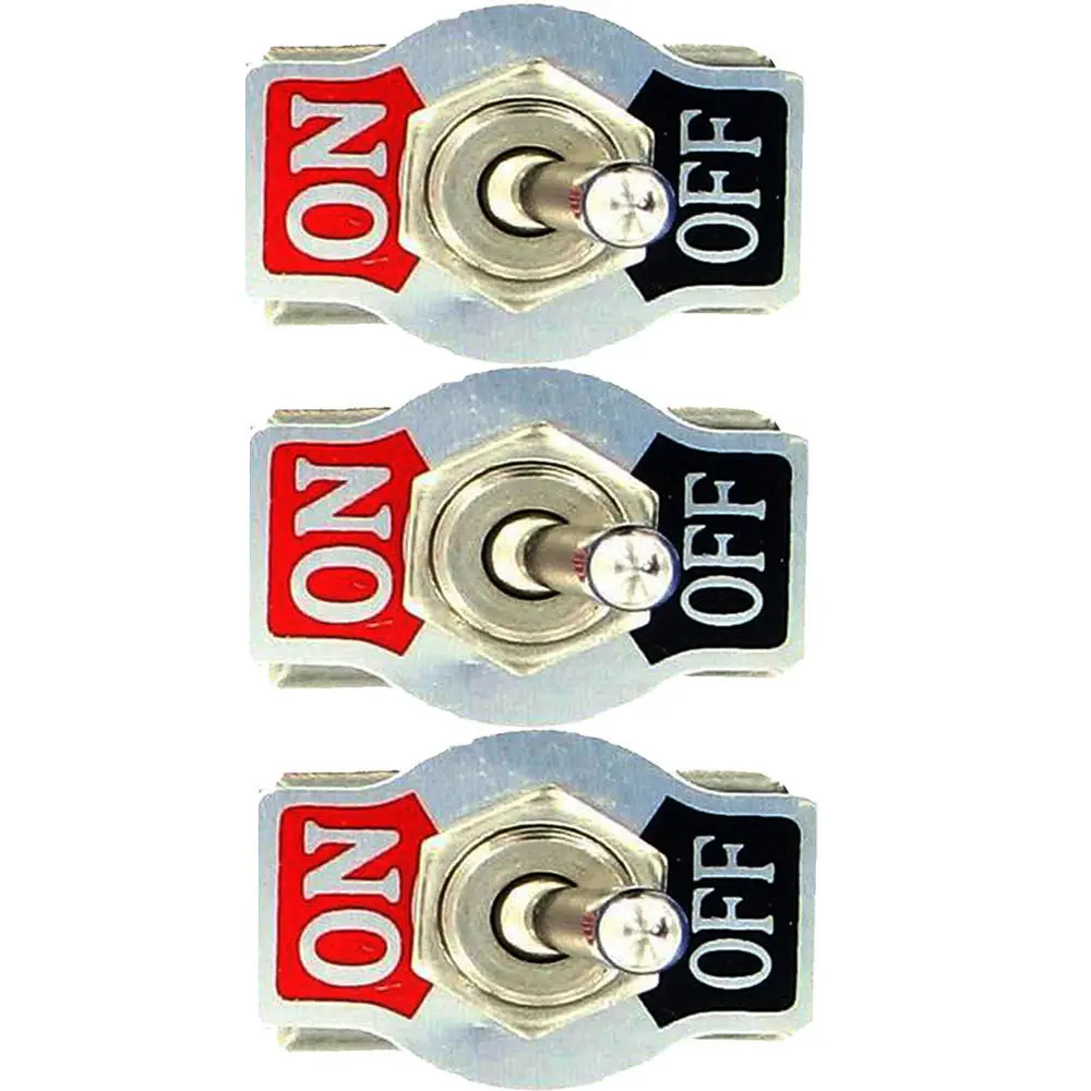 

EE support 3Pcs Heavy Duty 20A 125V 15A 250V SPST 2 Pin ON/OFF Rocker Toggle Switch Universal Car Accessories