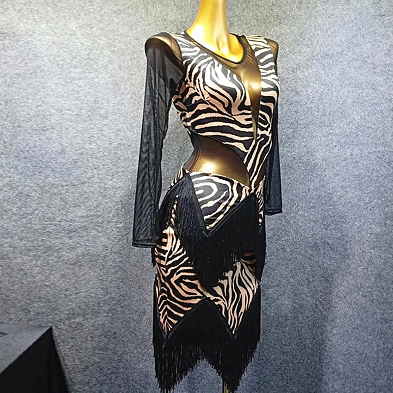 Женское платье для латиноамериканских танцев костюм сальсы одежда танго Женская