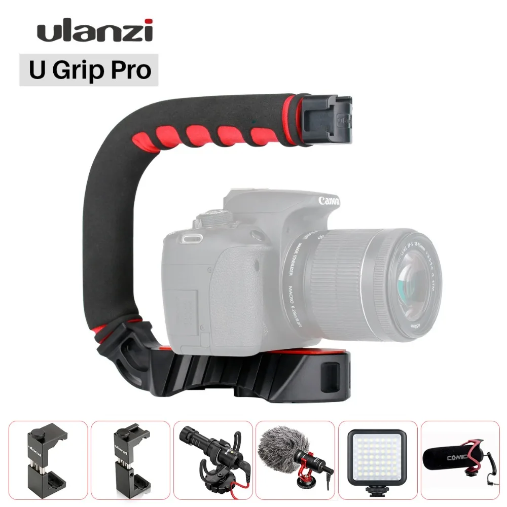Ulanzi U-Grip Pro Triple Cold Shoe Mount Handle Hand Grip Vlog Camera Video Rig Accessories for Nikon Canon Sony DSLR Cellphone
Ulanzi U-Grip Pro Triple Cold Shoe Mount Handle Hand Grip Vlog Camera Video Rig Accessories for Nikon Canon Sony DSLR Cellphone