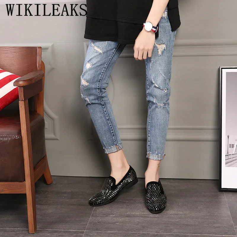 Italian Rhineston Formal Shoes Men Loafers Wedding Dress Shoes Men Suede Leather Oxford Shoes For Men Chaussures Hommes En Cuir
Italian Rhineston Formal Shoes Men Loafers Wedding Dress Shoes Men Suede Leather Oxford Shoes For Men Chaussures Hommes En Cuir
