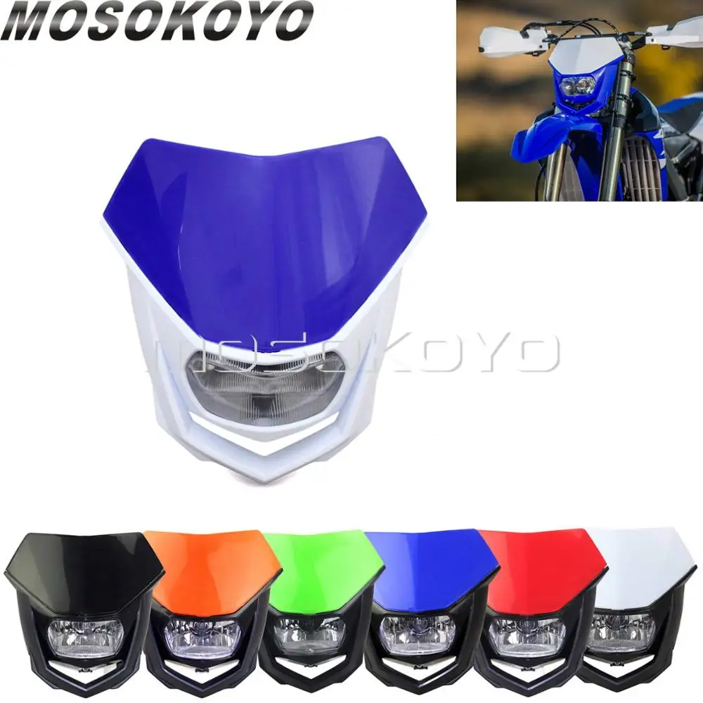 Передняя фара H4 для Kawasaki KLX450R Yamaha WR450 WR250 TTR SX EXC WR TT кроссового мотоцикла