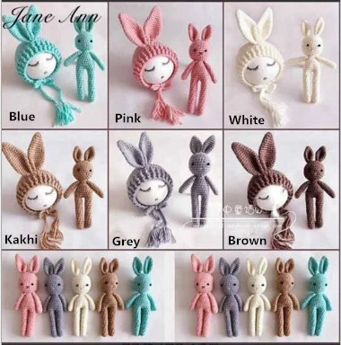 Jane Z Ann Newborn photography props knitting rabbit hat+doll 2pcs handmade cotton yarn studio shooting photography shower gift
Jane Z Ann Newborn photography props knitting rabbit hat+doll 2pcs handmade cotton yarn studio shooting photography shower gift