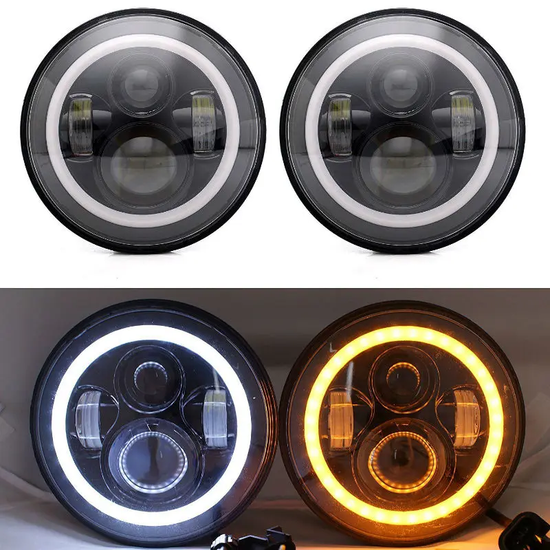 7Inch LED Headlight Halo Projector DRL/Amber Turn Signal Hi-Lo Beam For 81-'85 Jeep CJ-8 Scrambler
7Inch LED Headlight Halo Projector DRL/Amber Turn Signal Hi-Lo Beam For 81-'85 Jeep CJ-8 Scrambler