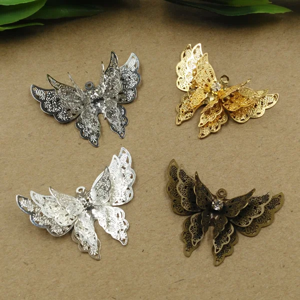 20pcs/lot 25x35mm copper metal butterfly filigree wrap for diy jewelry materials gold/silver/dull silver/gun black/rose gold
20pcs/lot 25x35mm copper metal butterfly filigree wrap for diy jewelry materials gold/silver/dull silver/gun black/rose gold