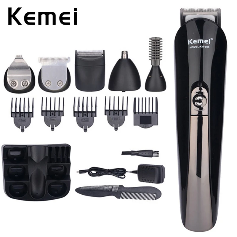 Kemei 6 in 1 Multifunctional Hair Clipper Barber Rechargeable Beard Trimmer Shaving Machine Electric Hair Razor Men Grooming Kit
Kemei 6 in 1 Multifunctional Hair Clipper Barber Rechargeable Beard Trimmer Shaving Machine Electric Hair Razor Men Grooming Kit