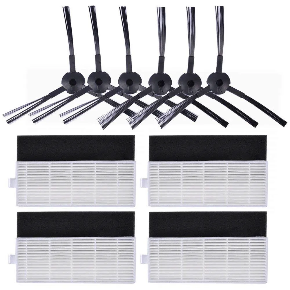 Replacement Filter & Side Brush Kit for ILIFE A6 A4 A4s Robot Vacuum Cleaner (Includes 6 Side Brushes + 4 set Filters)
Replacement Filter & Side Brush Kit for ILIFE A6 A4 A4s Robot Vacuum Cleaner (Includes 6 Side Brushes + 4 set Filters)