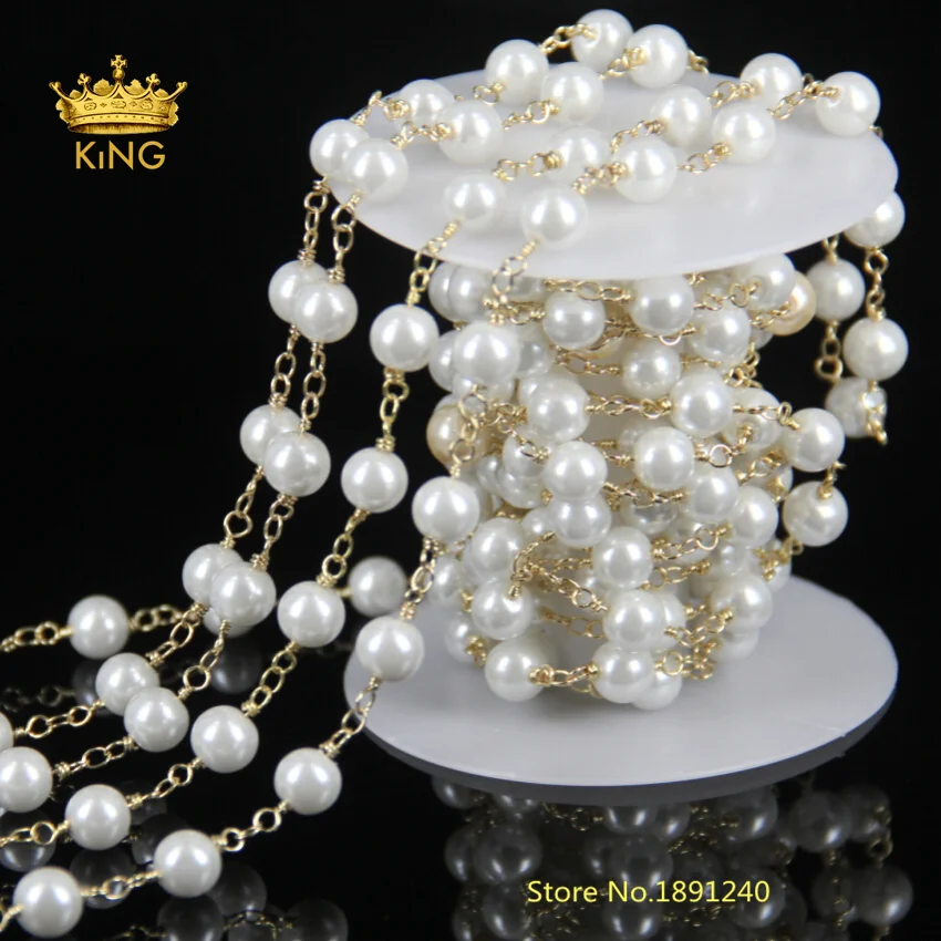 5Meter Natural Simulated Glass Pearl Gold Chain Rhinestone Crystal Rosary Chain Necklace Bead Work Jewelry Size for Choice HS01
5Meter Natural Simulated Glass Pearl Gold Chain Rhinestone Crystal Rosary Chain Necklace Bead Work Jewelry Size for Choice HS01