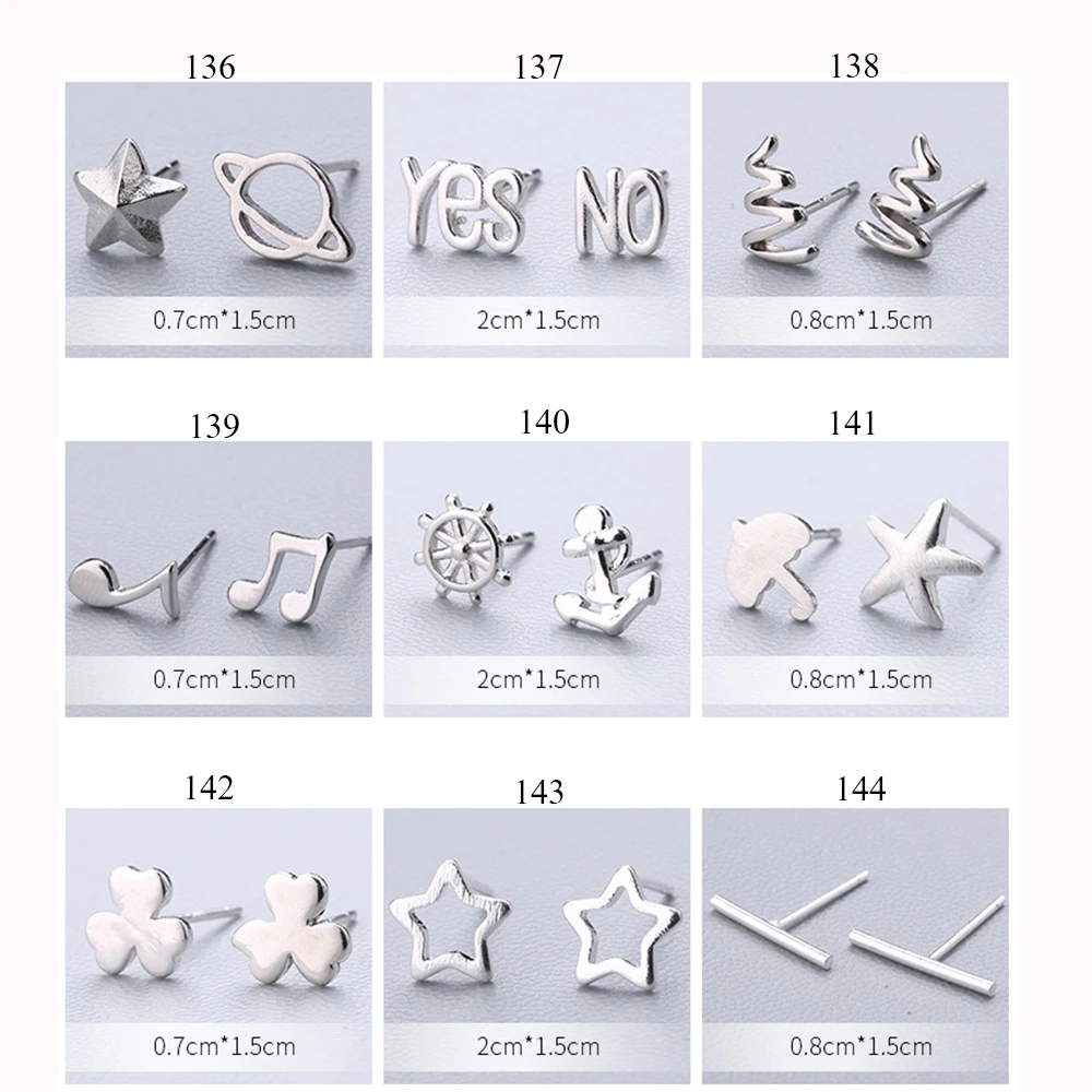 XIYANIKE Fashion Geometry Earring Hot Sale 925 Sterling Silver Cute Stud Earring Ear Needle Simple Personality For Women 127-144
XIYANIKE Fashion Geometry Earring Hot Sale 925 Sterling Silver Cute Stud Earring Ear Needle Simple Personality For Women 127-144