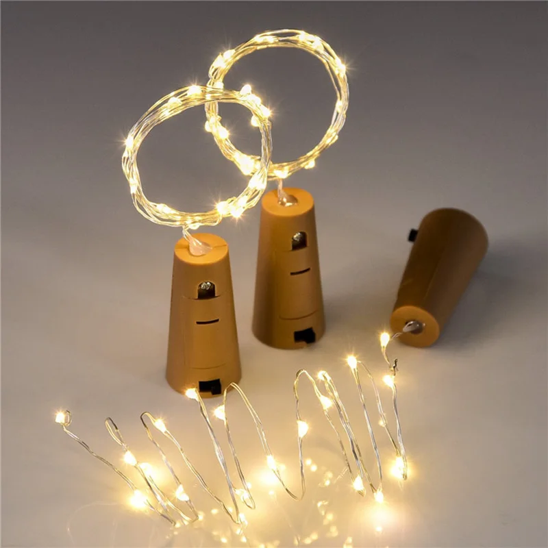 15LED Wine Jar Bottle Lights Cork Battery Powered Starry Christmas String Lights LED Cork Shape Silver Copper Wire Colorf HVR88
15LED Wine Jar Bottle Lights Cork Battery Powered Starry Christmas String Lights LED Cork Shape Silver Copper Wire Colorf HVR88