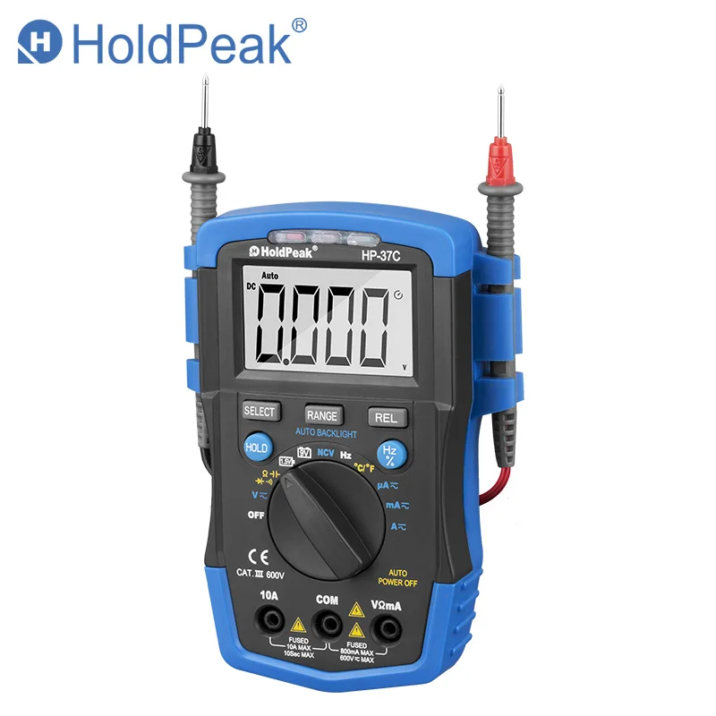 Цифровой мультиметр HoldPeak True-RMS, тестер Esr 6000 отсчетов, переменный ток, постоянный ток, амперметр, Омметр, NCV тестер с подсветкой
Цифровой мультиметр HoldPeak True-RMS, тестер Esr 6000 отсчетов, переменный ток, постоянный ток, амперметр, Омметр, NCV тестер с подсветкой