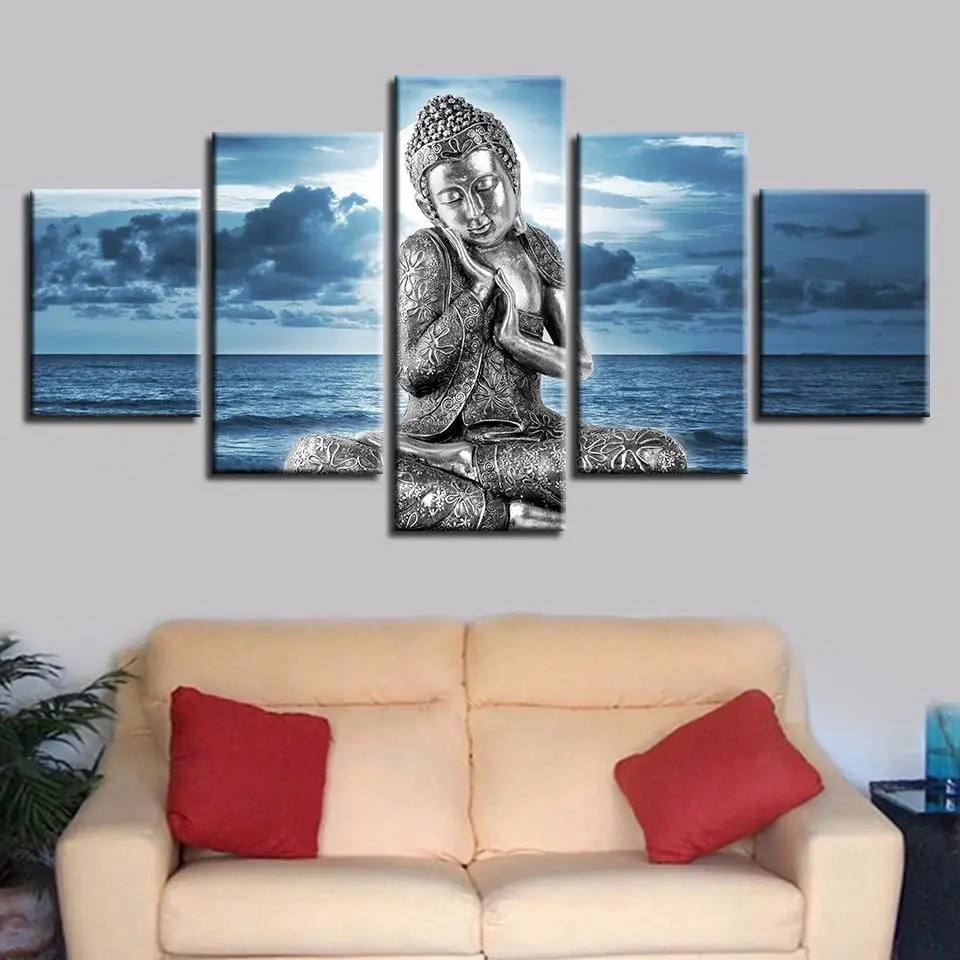 Buddha Statue Art Prints Poster Canvas Art 5 Pieces Modular Pictures Blue Sea Wall Painting Bedroom Home Decor No Frame
Buddha Statue Art Prints Poster Canvas Art 5 Pieces Modular Pictures Blue Sea Wall Painting Bedroom Home Decor No Frame