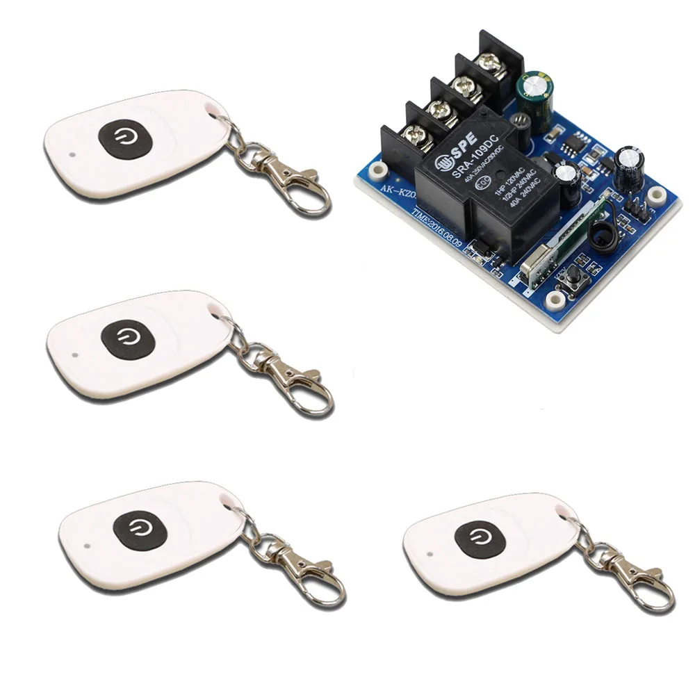 DC 12V 15V 16V 24V 36V 48V 40A Relay Receiver Wireless Remote Control Switch Radio Switch With Waterproof Remote Transmitter
DC 12V 15V 16V 24V 36V 48V 40A Relay Receiver Wireless Remote Control Switch Radio Switch With Waterproof Remote Transmitter