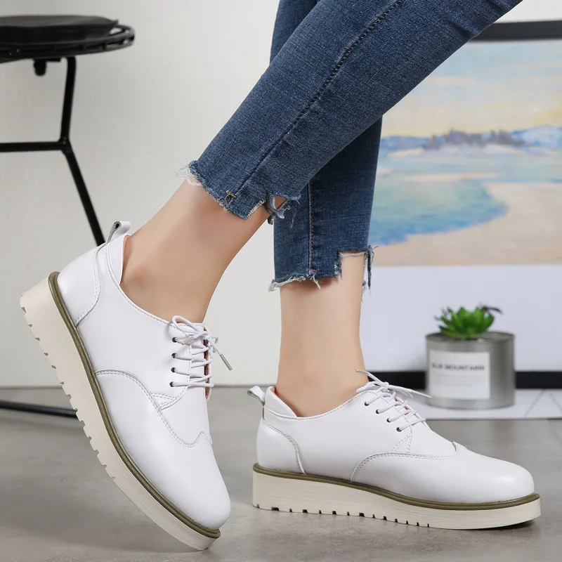 BeckyWalk Autumn Women Sneakers Shoes Flats Platform Genuine Leather Lace Up Brogue Casual Shoes Woman Creepers Shoes WSH2891
BeckyWalk Autumn Women Sneakers Shoes Flats Platform Genuine Leather Lace Up Brogue Casual Shoes Woman Creepers Shoes WSH2891