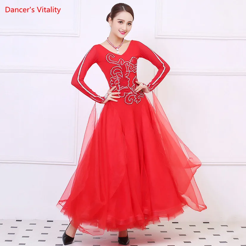 Senior Ballroom Dance Dress Performance Clothes Luxury Diamond Big Swing Dress Women Ballroom Waltz Competiton Costumes
Senior Ballroom Dance Dress Performance Clothes Luxury Diamond Big Swing Dress Women Ballroom Waltz Competiton Costumes