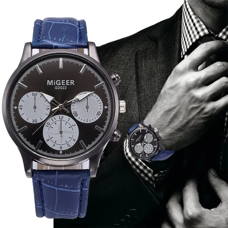 Fashion Mens Watches Luxury Leather Business Quartz-Watch Men Military Sport Wristwatch horloges mannen Relogio Masculino #C
Fashion Mens Watches Luxury Leather Business Quartz-Watch Men Military Sport Wristwatch horloges mannen Relogio Masculino #C