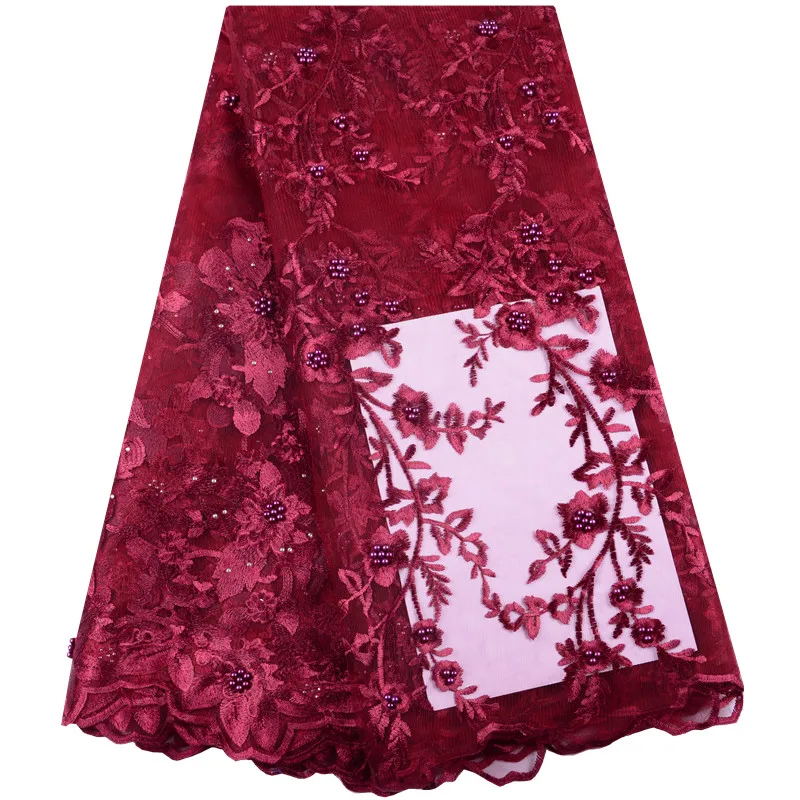 Latest High Quality African Tulle Lace Fabric 2019 Wine French Net Lace With Beads For Wedding Dress 5 yard/lot S1014
Latest High Quality African Tulle Lace Fabric 2019 Wine French Net Lace With Beads For Wedding Dress 5 yard/lot S1014