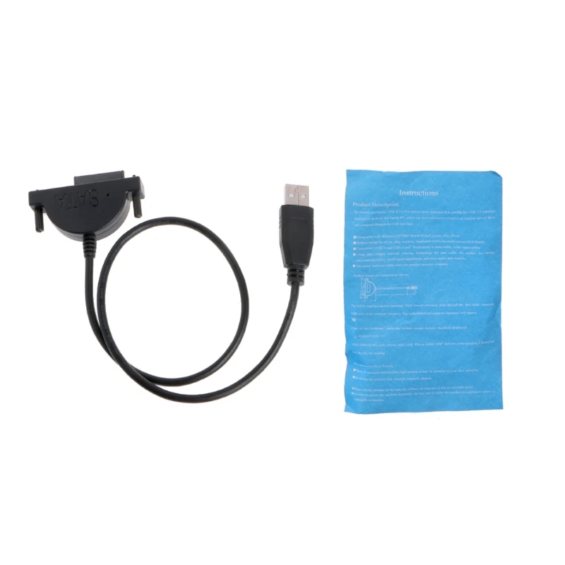 Фото Внешний USB к SATA 13Pin(7 + 6) ноутбук DVD CD ROM Оптический привод адаптер кабель |