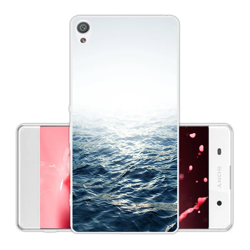 For Sony Xperia XA F3111 F3113 Silicone Transparent TPU Landscape Back Cover 5.0 inch DIY Phone Case Shell |