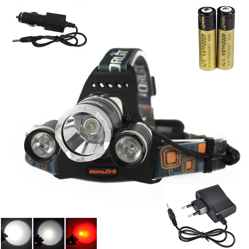 BORUIT 6000LM XML T6+2R5 Red LED Headlamp Headlight Torch+2X18650 Battery +AC/Car Charger Camping Fishing Cycling Rock Climbing
BORUIT 6000LM XML T6+2R5 Red LED Headlamp Headlight Torch+2X18650 Battery +AC/Car Charger Camping Fishing Cycling Rock Climbing