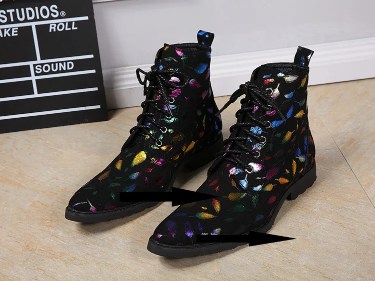 2017 British style pointed high-heeled shoes genuine leather boots men's Martin boots increased heel lace up cool ankle boots
2017 British style pointed high-heeled shoes genuine leather boots men's Martin boots increased heel lace up cool ankle boots