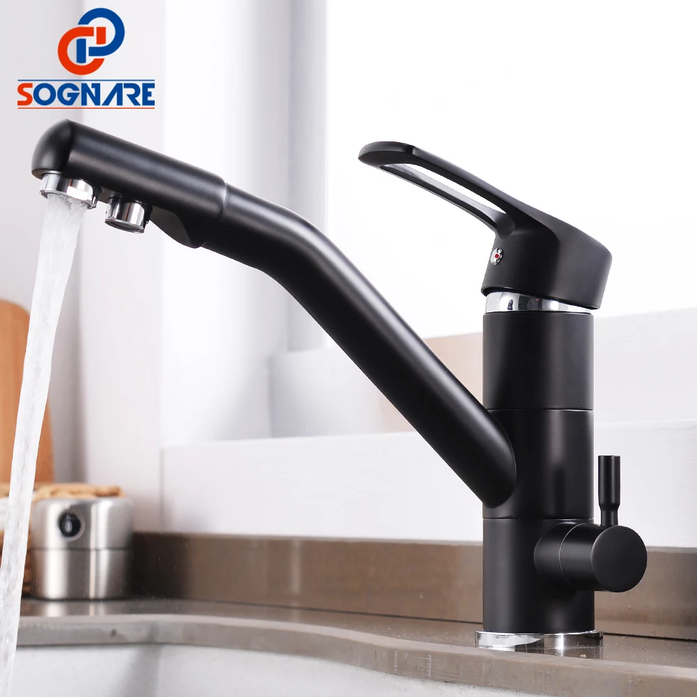 SOGNARE Black Matte Kitchen Faucet Mixer Tap 360 Degree Rotation Drinking Water Faucet Brass Purify Faucet for Kitchen Crane Tap
SOGNARE Black Matte Kitchen Faucet Mixer Tap 360 Degree Rotation Drinking Water Faucet Brass Purify Faucet for Kitchen Crane Tap