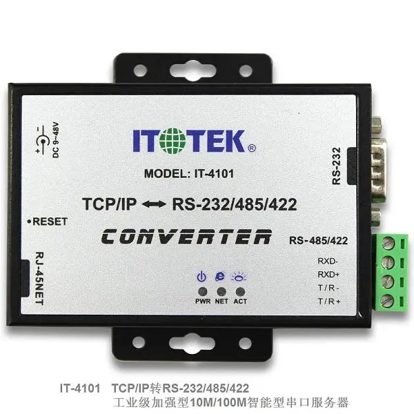 Промышленный Класс TCP/IP Ethernet для RS232/485/422 3 в 1 последовательный порт сервера IT-4101
Промышленный Класс TCP/IP Ethernet для RS232/485/422 3 в 1 последовательный порт сервера IT-4101