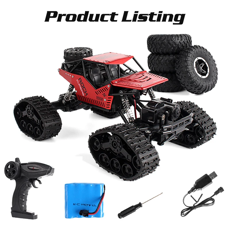 Boy Birthday Gift Electric 4WD Driving Remote Control Car Toy 1:16 2.4G 2 to 1 Alloy Car Body Tracked Off-Road Vehicle RC Car
Boy Birthday Gift Electric 4WD Driving Remote Control Car Toy 1:16 2.4G 2 to 1 Alloy Car Body Tracked Off-Road Vehicle RC Car