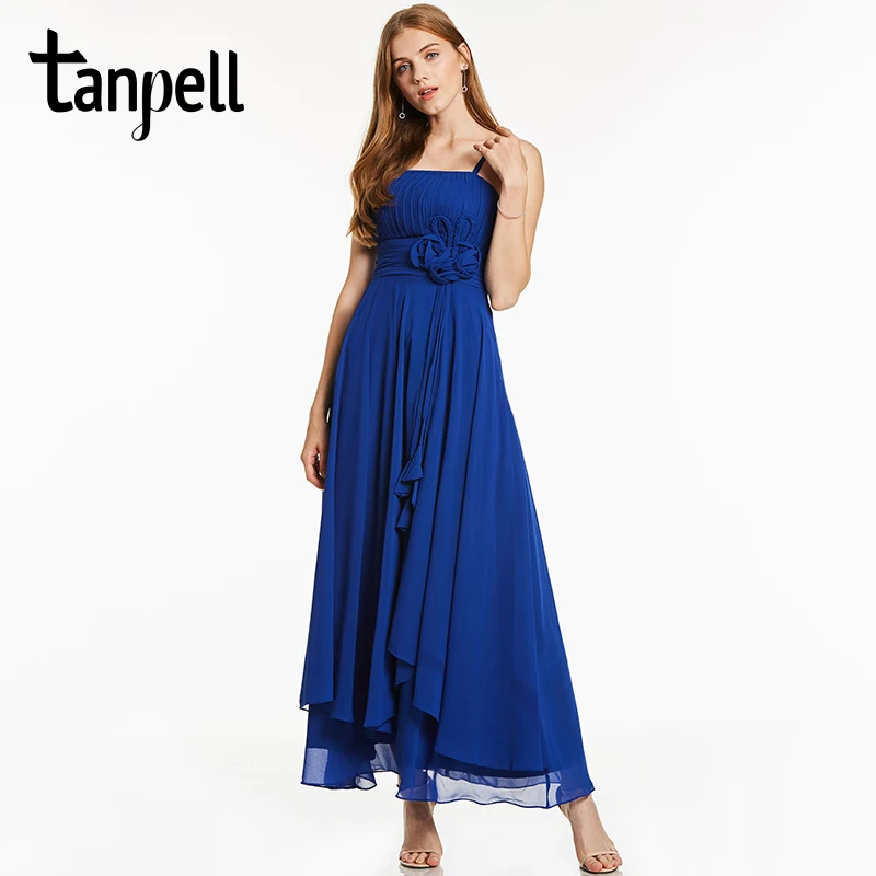 Tanpell spaghetti strap evening dress royal blue sleeveless a line ankle length gown lady flowers ruched long evening dresses
Tanpell spaghetti strap evening dress royal blue sleeveless a line ankle length gown lady flowers ruched long evening dresses