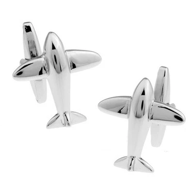 

HYX Luxury shirt Silvery Plane cufflink for mens Brand cuff buttons cuff links High Quality abotoaduras Jewelry