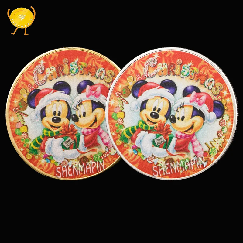 Merry Christmas Color Cartoon Commemorative Coin 999 Gold Silver Home Decorations Coins Collectibles New Year's Birthdays Gifts
Merry Christmas Color Cartoon Commemorative Coin 999 Gold Silver Home Decorations Coins Collectibles New Year's Birthdays Gifts