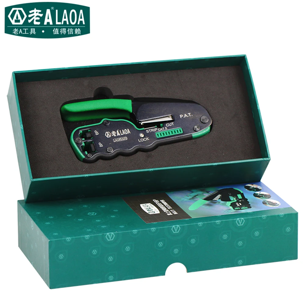 LAOA Portable Multifunctional 6P / 8P Network Crimping Pliers Cable Wire Stripper cutter Terminal Crimping Pliers
LAOA Portable Multifunctional 6P / 8P Network Crimping Pliers Cable Wire Stripper cutter Terminal Crimping Pliers