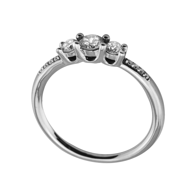 Серебряное кольцо сказочное с прозрачным фианитом для женщин Anel Feminino 100% 925