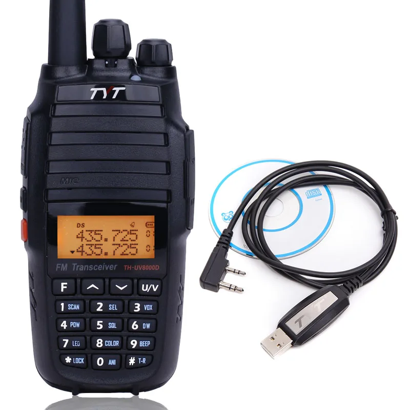 TYT TH-UV8000D Walkie Talkie 10W Cross-band Repeater Dual Band 136-174/400-520MHz Comunicador 10km Function radio + USB Cable
TYT TH-UV8000D Walkie Talkie 10W Cross-band Repeater Dual Band 136-174/400-520MHz Comunicador 10km Function radio + USB Cable