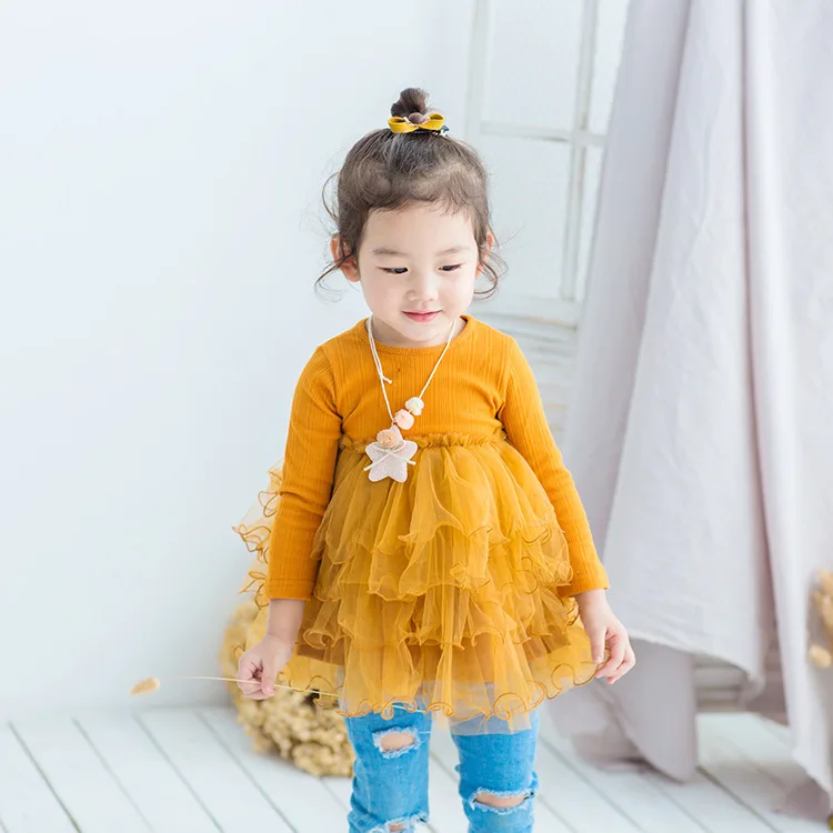 Girls Tutu Dress Kids Waist Long Sleeve Stitching Fluffy Dresses Children Clothing Send Necklace A553
Girls Tutu Dress Kids Waist Long Sleeve Stitching Fluffy Dresses Children Clothing Send Necklace A553
