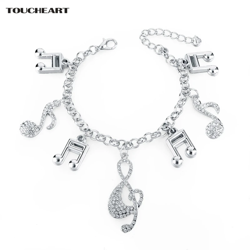 TOUCHEART Gold Crystal Musical Note Charm Bracelets Bangle For Women Silver Couple Vintage Jewelry Adjustable Bracelet SBR160020
TOUCHEART Gold Crystal Musical Note Charm Bracelets Bangle For Women Silver Couple Vintage Jewelry Adjustable Bracelet SBR160020