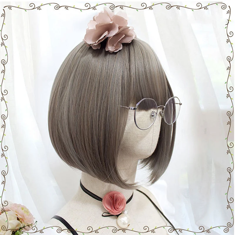 Beautiful Short Straight women Hair Cosplay Wig Synthetic wig Lolita Gothic Cosplay Hair BOBO Fashion Girls Lolita Wig Party
Beautiful Short Straight women Hair Cosplay Wig Synthetic wig Lolita Gothic Cosplay Hair BOBO Fashion Girls Lolita Wig Party